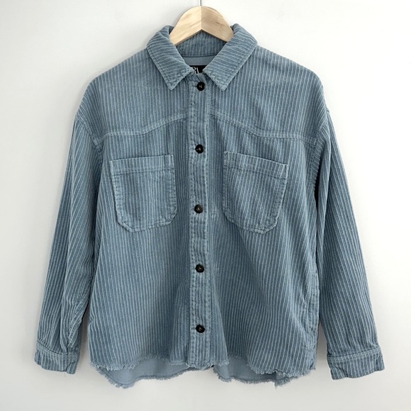 ZARA Cropped Corduroy Overshirt - Picture 6 of 13